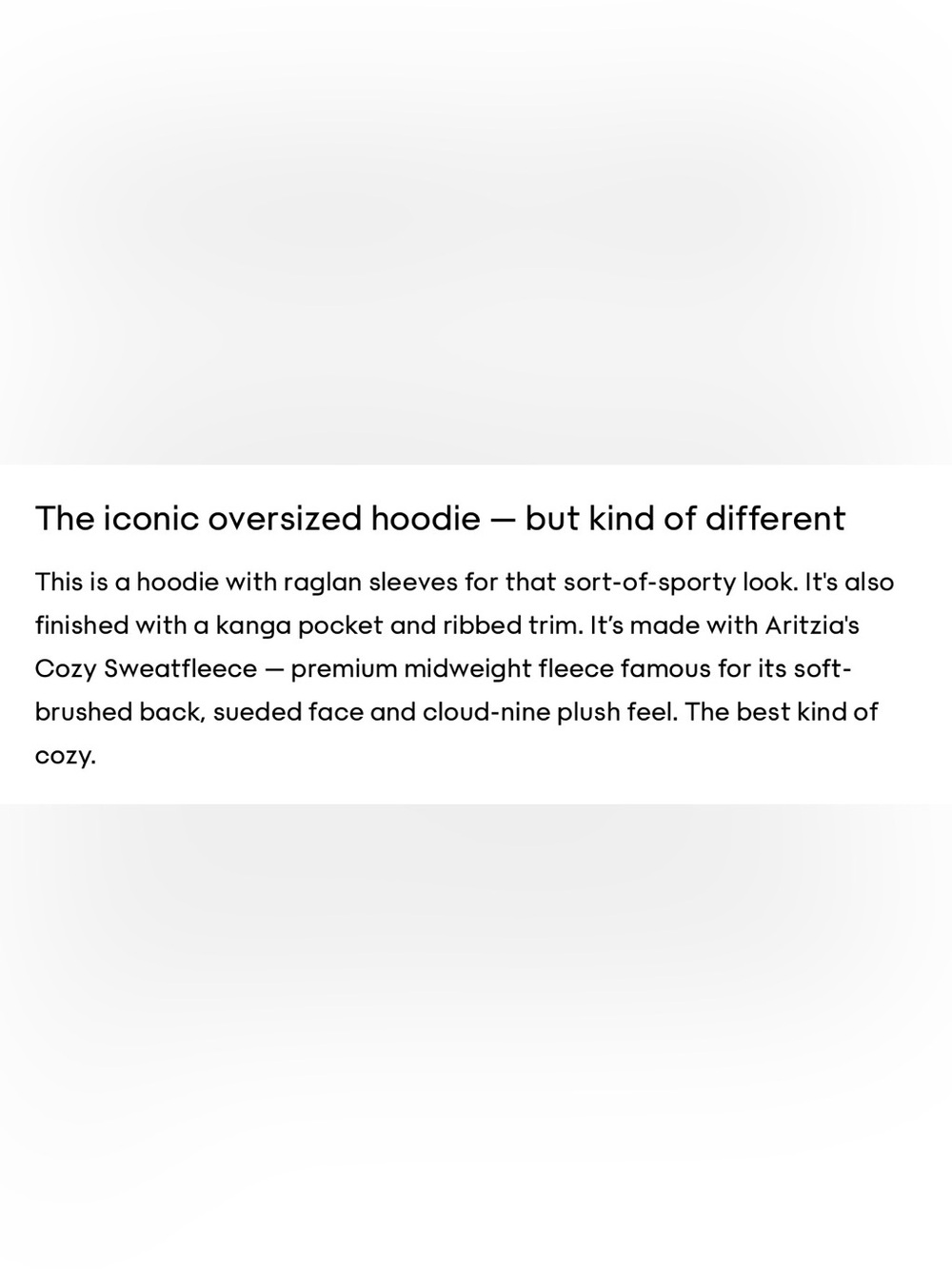 Aritzia Cozy Sweatfleece Mega Raglan™ Hoodie - Picture 3 of 3